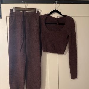 SKIMS TEDDY BEAR TOP AND JOGGERS